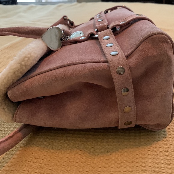 Dusty Pink Stuart Weitzman Shearling Bag. 12” X 7” X 4” - Picture 7 of 13